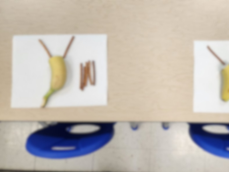 Snack craft set out in a classroom